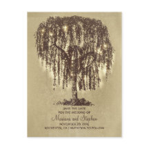 素朴な柳の木と文字列のライト日付を保存