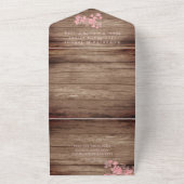 素朴な桜の花日本の花木さくら オールインワン招待状 (外側)