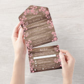 素朴な桜の花日本の花木さくら オールインワン招待状 (貼ってはがせる)