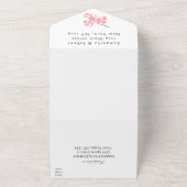 素朴な桜の花　日本のピンクの花　さくら オールインワン招待状 (外側)