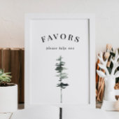 素朴な森のウェディングシャワーギフト ポスター