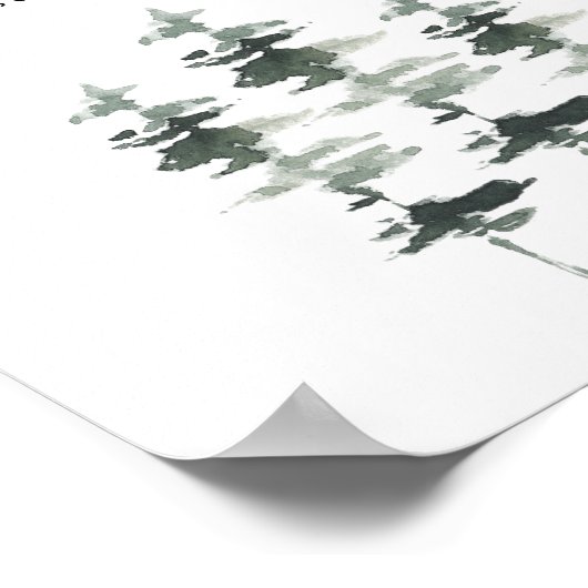 素朴な森のウェディングシャワーギフト ポスター (角)