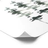 素朴な森のウェディングシャワーギフト ポスター (角)