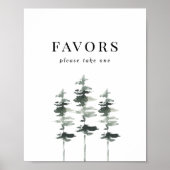 素朴な森のウェディングシャワーギフト ポスター (正面)