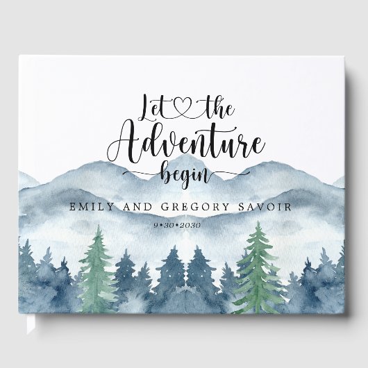 素朴な森のウェディング ゲストブック (正面)