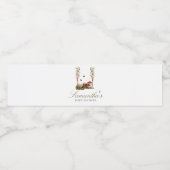 素朴な森のキノコのベイビーシャワー ペットボトルラベル (シングルラベル)