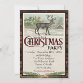 素朴な森のクリスマスパーティー 招待状 (正面)