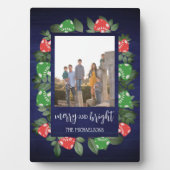 素朴な森のファンタジーなクリスマスのキノコ フォトプラーク (正面)