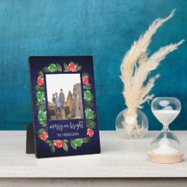 素朴な森のファンタジーなクリスマスのキノコ フォトプラーク