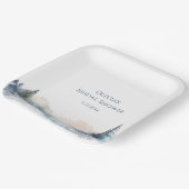 素朴な森の冬のウェディングシャワー ペーパープレート (傾斜あり)