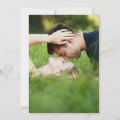 素朴な森の冬のウェディングフォト セーブザデート (裏面)