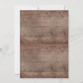 素朴な森の動物の男の子のベビーシャワー 招待状 (裏面)