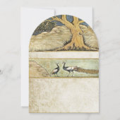 素朴な森の孔雀の鳥の結婚式招待状 招待状 (裏面)