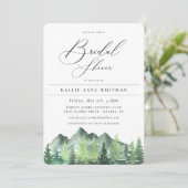 素朴な森の山のブライダルシャワー 招待状 (スタンド正面)