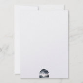 素朴な森の松の林の冬のSave the Date 招待状 (裏面)