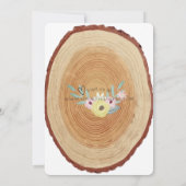 素朴な森の水彩画の花の結婚式の招待 招待状 (裏面)