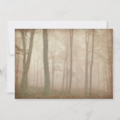 素朴な森の秋のカントリーウェディング招待状 招待状 (裏面)