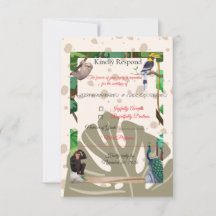 素朴な森の返信カード