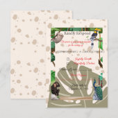 素朴な森の返信カード 出欠カード (正面/裏面)