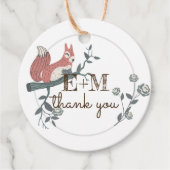 素朴な森の squirrel Kraft モノグラム サンクス フェイバータグ (正面)