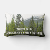 素朴な森林および山のコテージの歓迎の枕 ランバークッション (正面)