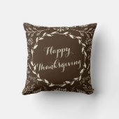 素朴な森林クリスマスの休日 クッション (裏面)