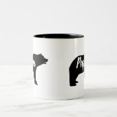 素朴な森林動物のパパクマ ツートーンマグカップ (中央)