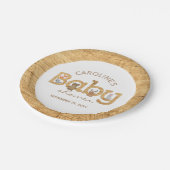 素朴な森林動物のベビーシャワー ペーパープレート (アングル)