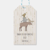 素朴な森林動物の森の好意タグ ギフトタグ (裏面)