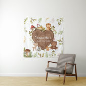 素朴な森林動物の赤ちゃんシャワー タペストリー (インサイチュ)