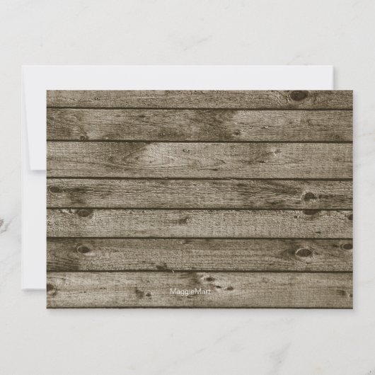 素朴な森林婚約パーティ 招待状 (裏面)