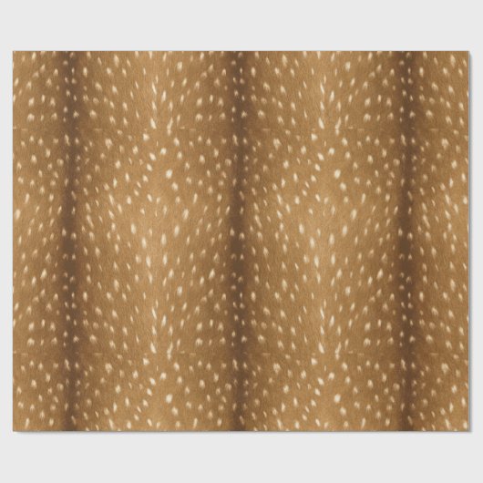 素朴な森林子鹿によって斑点を付けられるシカの毛皮 ラッピングペーパー (フラット)