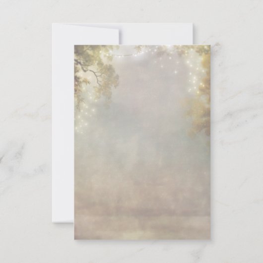 素朴な森林木はRSVPを結婚することをつけます 出欠カード (裏面)