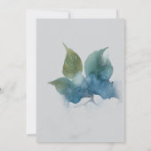 素朴な植物のユーカリグリーンウェディング招待状 招待状 (裏面)