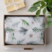 素朴な植物の木々しい松の葉 薄葉紙 (ギフト)