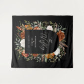 素朴な植物の結婚式ウェルカムスクリプト テラコッタ タペストリー (正面(横))