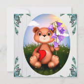 素朴な植物モノグラムのカスタマイズされたウェディング 招待状 (裏面)