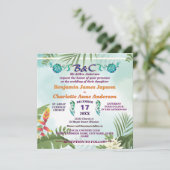 素朴な植物モノグラムカスタマイズウェディング 招待状 (スタンド正面)