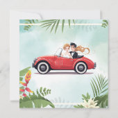 素朴な植物モノグラムカスタマイズウェディング 招待状 (裏面)