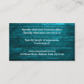 素朴な検眼医の光学眼鏡技師ガラス 名刺 (裏面)