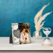 素朴な樹皮の木のハート チュカ リーフィー フォトプラーク (インサイチュ)