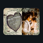 素朴な樹皮の木のハート チユカリプタスのグリーン ブラウン マグネット<br><div class="desc">素朴な樹皮の木のハート チユカリプタスのグリーン 新婚写真 ブラウン調 アスペン ツリー マグネット</div>