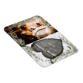 素朴な樹皮の木のハート ユーカリ グリーン マグネット (右側)