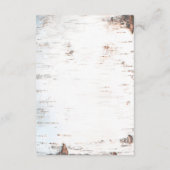 素朴な樺の皮の結婚式 詳細情報 エンクロージャーカード (裏面)