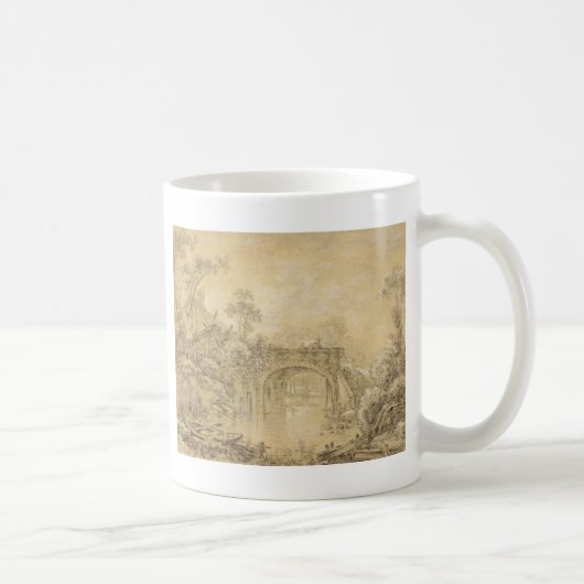素朴な橋との景色 コーヒーマグカップ (右)