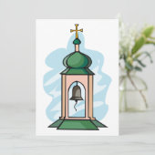 素朴な正教会の鐘楼 招待状 (スタンド正面)