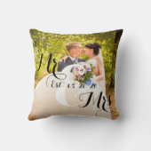 素朴な氏およびPhoto |夫人の結婚の装飾用クッション クッション (裏面)
