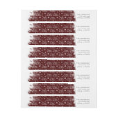 素朴な水の色のスプラッシュ幸せなクリスマスの休日 ラップアラウンドラベル (シート)