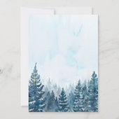 素朴な水の色の松の木の森クリスマス シーズンカード (裏面)