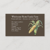 素朴な水の色の農家市場、トウモロコシ農家 名刺 (正面)
